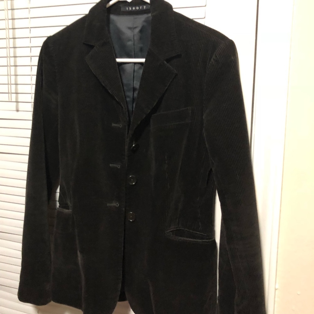 Theory corduroy blazer color dark green